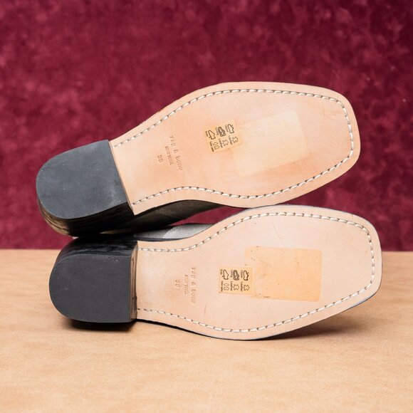 rag&bone Women Bristol Grey Leather Back Zip Moto Ankle Boots sz 7.5US EUR 38 - Picture 5 of 9